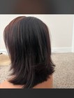 Lace Front Straight Bob human hair Wig Dark Brown/Copper Red Highlights Women — photo 8