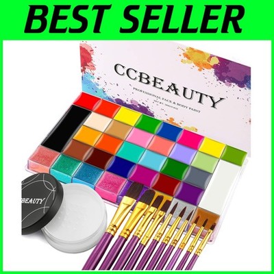 Bright Face Painting Palette with Loose Powder