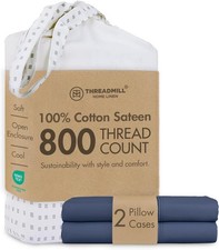 Luxury King Size Pillow Cases 2 Piece Set 800 Thread Count Sateen Weave 100 