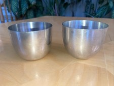 2 Vintage Reproduction Jefferson Cups Sycamore & Stieff Pewter P-50 Pair Set