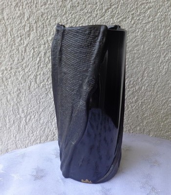Rosenthal Porzellan Vase  schwarz Johan Van Loon Design 24cm - signiert - 80er J