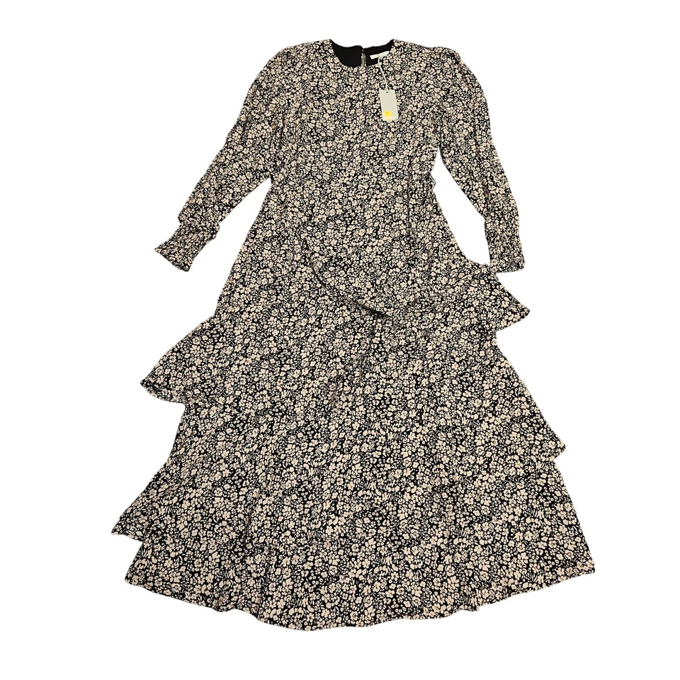 Nuevo con etiquetas BODEN Niveles Multi Volantes Maxi Vestido Cottage Bolsillos Corbata Talla 8 Mediano Foto 2 de 4