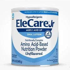 	EleCare Jr Unflavored DHA & Lutein Amino Acid-Based Nutrition Powder Complete	