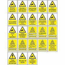 CCTV Security Signs – Waterproof, Weatherproof & Durable – Various Sizes/Designs