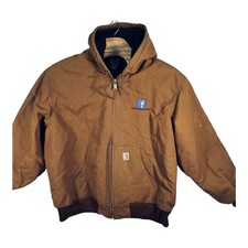 Carhartt Loose Fit Firm Duck Thermal Lined Active Jacket Men's 3XL Brown Spots