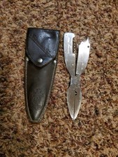 Vintage Overland Fisherman’s Friend Multi Tool Leather Sheath Germany