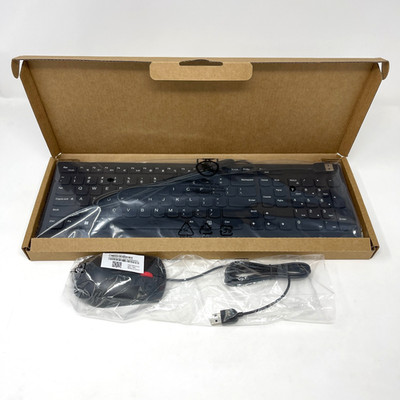 Lenovo USB Keyboard WIRED USB US English KU-1601 with Lenovo Mouse set Brand New