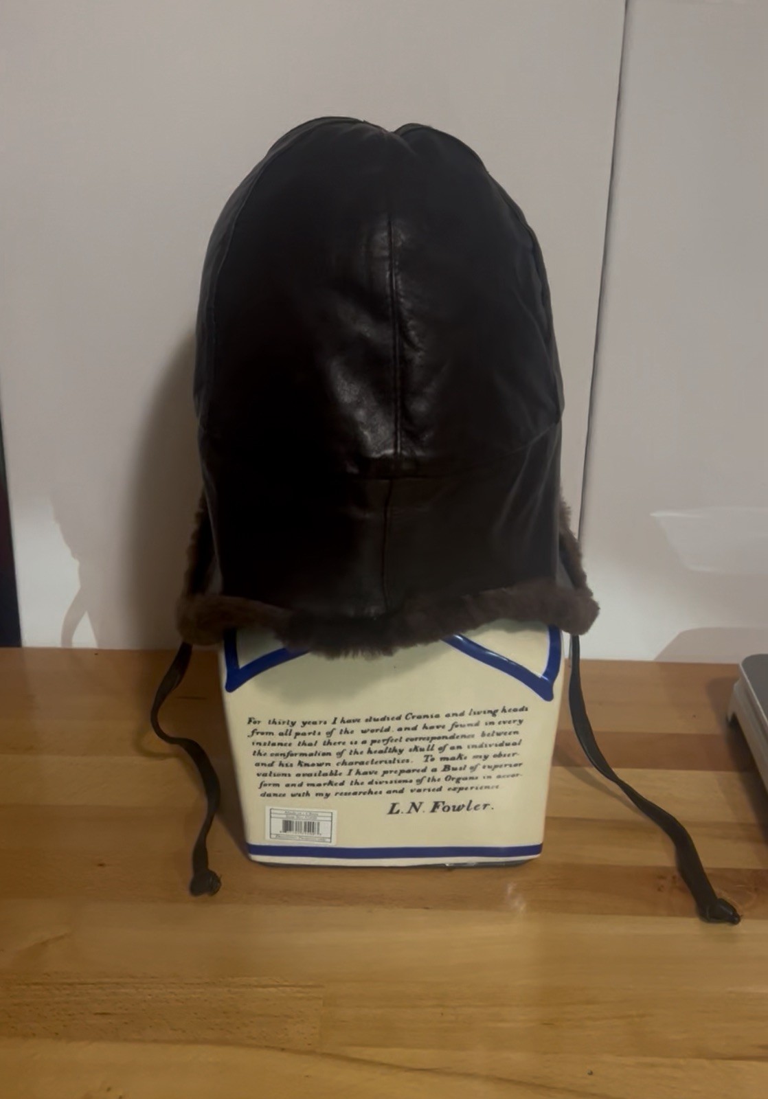 Leather Trapper Hat - Sheared Beaver - image 4