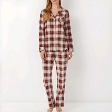 Lauren Ralph Lauren Women s 2-pc Pajama Set shirt PJ Pants RL Logo XL Plaid