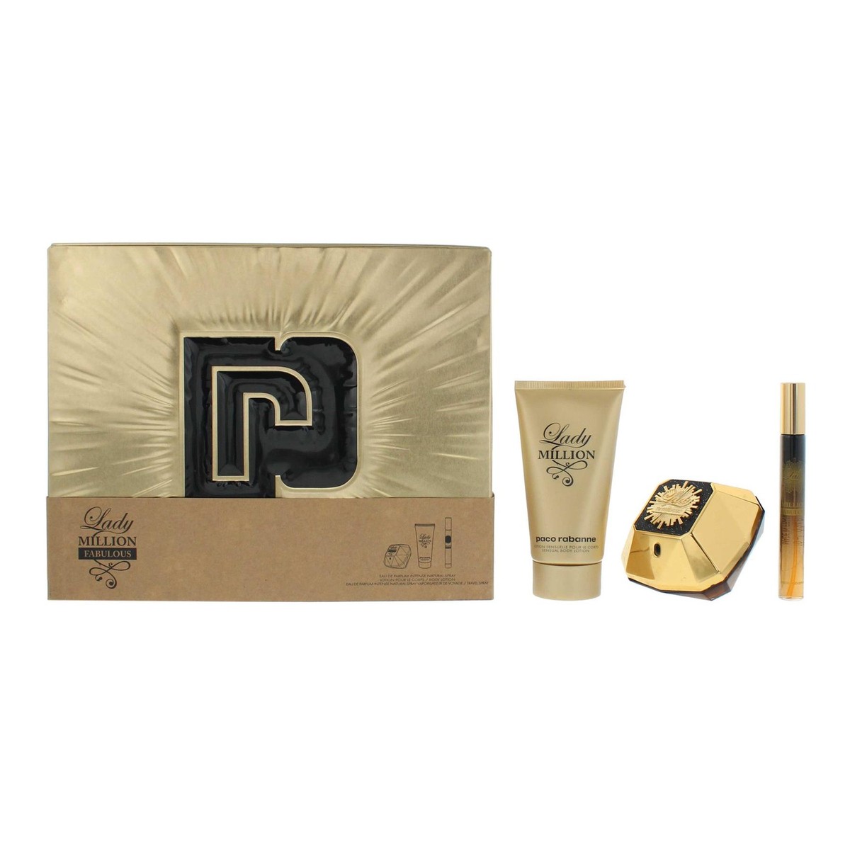 Body Lotion Lady Million Travel Set Paco Rabanne Lady Million - Main Image