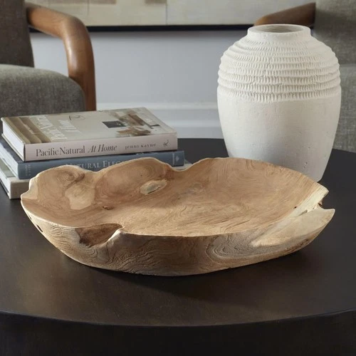 Uttermost 17137 Organic Embrace Bleached Suar Wood Outdoor Bowl - Picture 2 of 11