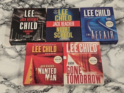 Lee Child - A Jack Reacher Novel Midnight Line Night School -- Audiobook Lot