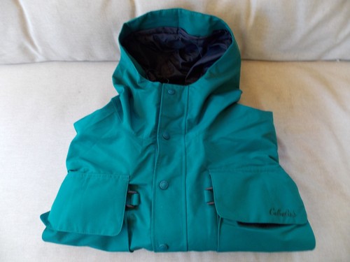 CABELA'S- 3XL Nylon Poly&Mesh Green Outer Wading/Fishing Zip/Snap Hooded Jacket - Picture 4 of 4