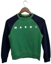 Marni Kids Spellout Logo Sweatshirt Sweater Crewneck Pullover Size Youth 8 Green