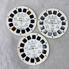 VINTAGE 1991 MICKEY  S WORLD TOUR 3-D VIEW-MASTER 3080 3 REEL SET USA MADE