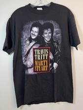 Travis Tritt Marty Stewart Vintage 90s No Hats Tour T-Shirt Mens Medium Band