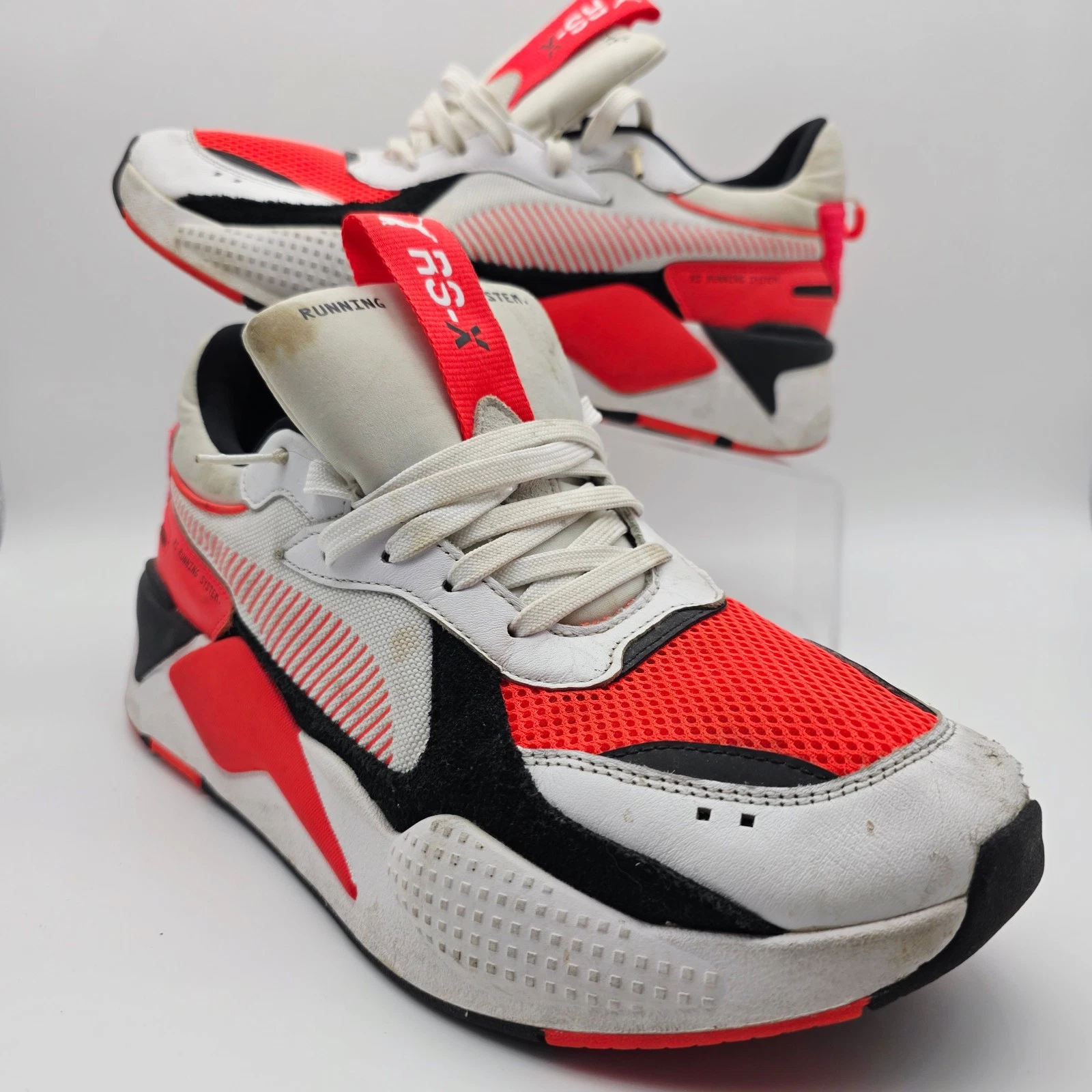 Scarpe da corsa sportive Puma RS X Reinvention uomo taglia 11 bianco arancione sneakers
