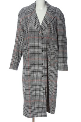 NATIVE YOUTH Übergangsmantel Damen Mantel Gr. DE 40 weiß-schwarz-hellorange