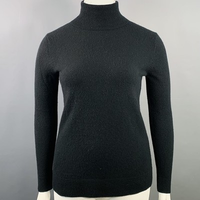 NEIMAN MARCUS Größe XL Schwarzer Kaschmir Rollkragen Pullover