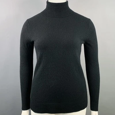 NEIMAN MARCUS Taille XL Pull Col Roulé En Cachemire Noir - Photo 1/4