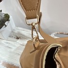 JustFab Tan Faux Leather Duffle Bag Women Adjustable Strap Zipper Carry On — photo 7