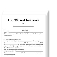 Last Will and Testament Kit 2026   DIY Forms, Pre-Formatted Legal...