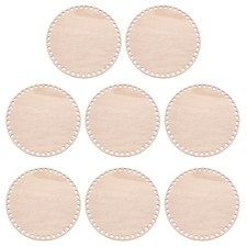 8" Dia Crochet Basket Bottom, 8Pcs Round Blank Crochet Base, Brown