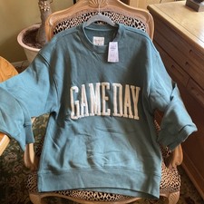 Abercrombie Fitch Game Day Sweatshirt- Green- Size Medium NEW NWT - Roomy