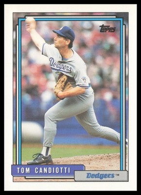 1992 Topps Traded #20T Tom Candiotti Los Angeles Dodgers Baseball Card