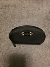 Oakley Sunglasses Case Semi-Hard Shell Travel Carrier Felt Lined Zip Closure Blk