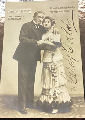 GERDA WALDA- persönlich unterschriebene Fotokarte,um 1913