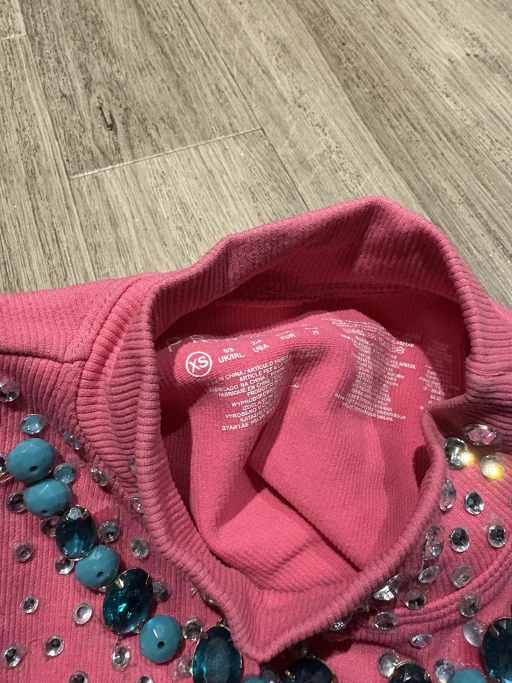 Showgirl Tiras Leotardo Burlesque Rosa Foto 4 de 4