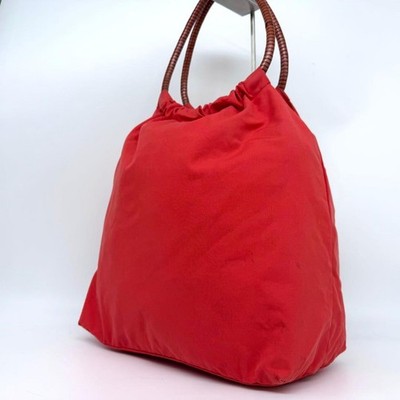 Jil Sander Tote Bag Orange Nylon A4 Size Storage Women Bag Original Collection A