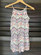 Joey B Girls XL Sleeveless Romper with Tassels Floral NWT
