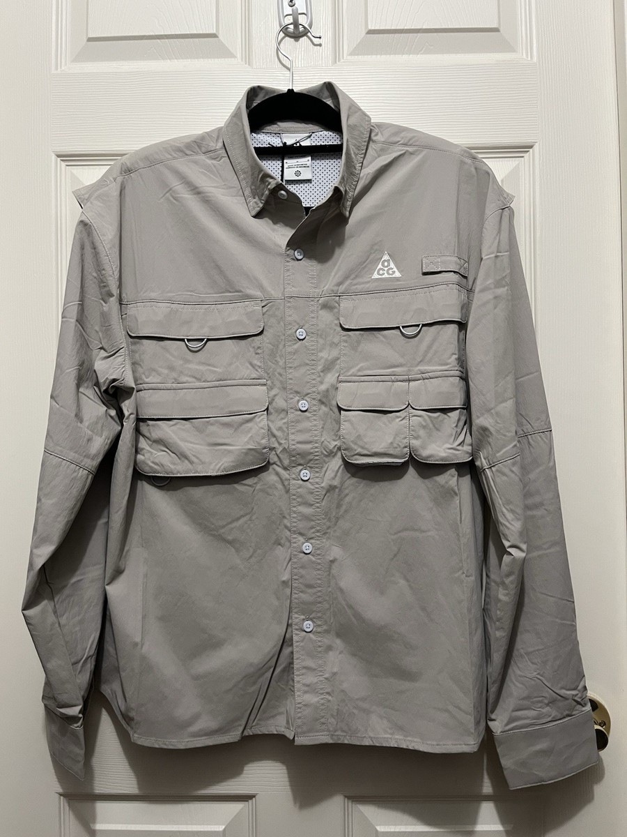 Nike ACG Orb Weaver Dri Fit ADV UV Button Up L/S Shirt Men's Sz M