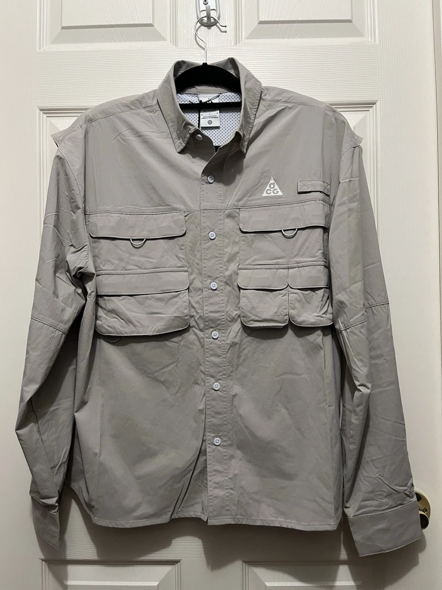 Nike ACG Orb Weaver Dri Fit ADV UV Button Up L/S Shirt Men's Sz M