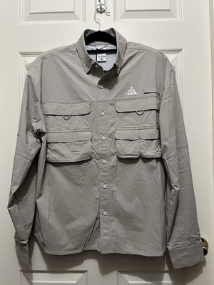 Nike ACG Orb Weaver Dri Fit ADV UV Button Up L/S Shirt Men's Sz M
