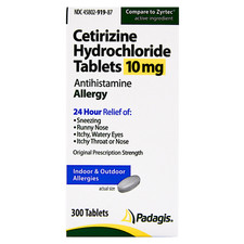 Cetirizine 10 mg Allergy Relief - 300 Tablets - Perrigo  Zyrtec 5-2026 
