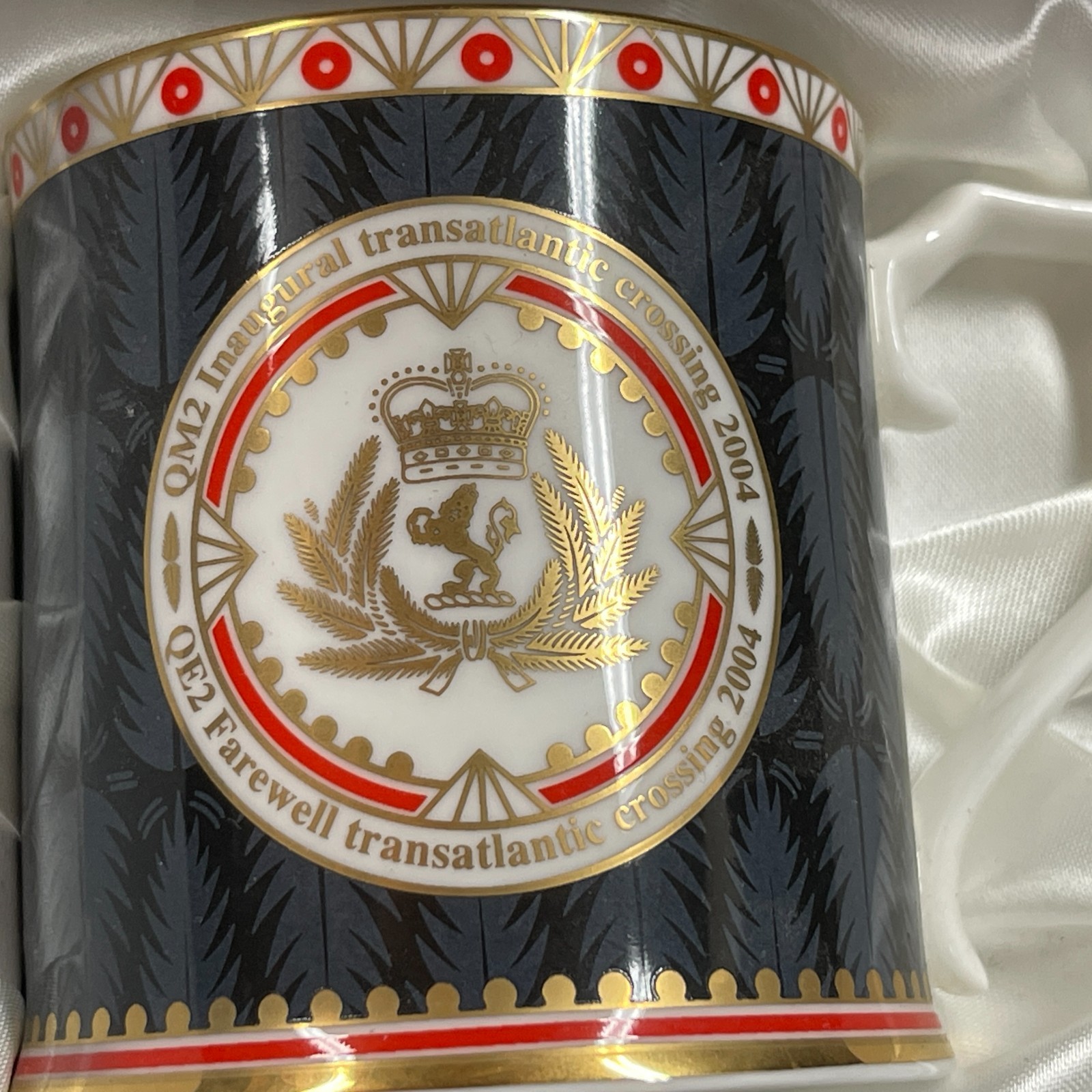 Queen Mary 2 Inaugural Transatlantic Mug Limited Edition 96 of 500 COA