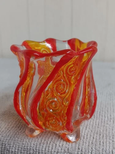 EAPG Fostoria WEDDING BELLS Toothpick Holder. Decorated