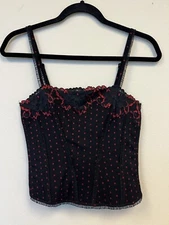 Black And Red Sexy Lingerie Top Fantasies By Morgan Taylor Size Small