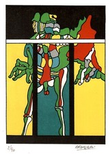 AGENORE FABBRI, "Il mostro", litografia numerata e firmata  (1970)