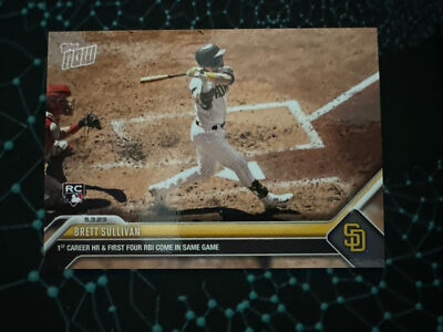 2023 Topps Now Brett Sullivan Rookie Card RC 1st Career HR & 1st 4 RBI Same Game