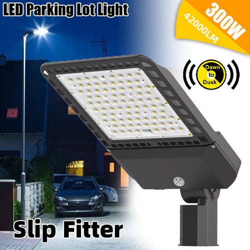 220V LED Parking Lot Lightings 300W Slip Fitter 5000K Commercial Outdoor Lights - Picture 10 of 10