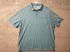 Duluth Trading Polo Shirt Adult XL Blue Pocket Short Sleeve work wear Men's