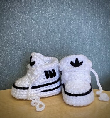 Crochet Newborn Baby First Shoes Booties Boots Slippers Trainers