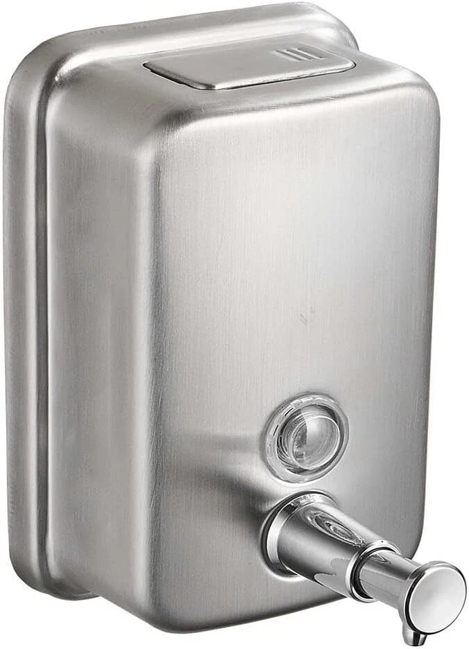500ML Manual Wall-Mount 304 Stainless Steel Hand Liquid Soap Gel Dispenser - Image 2 of 4