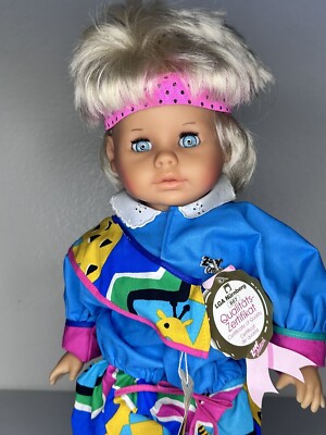 Vintage 1987 Zapf Creation Doll, Blonde Hair Blue Eyes, Rare