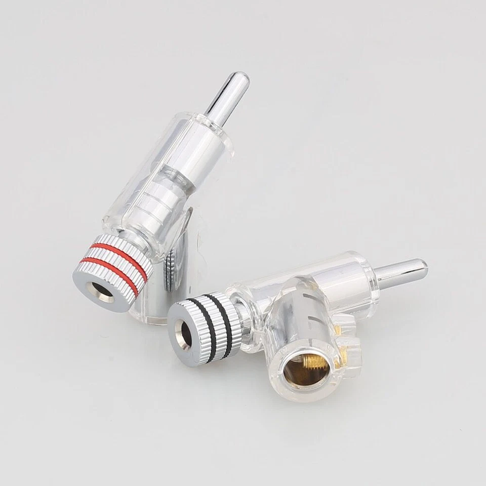 Hi-End Rhodium Plated Locking Speaker Cable Banana Plug CONNECTOR Terminal - Image 3 of 4