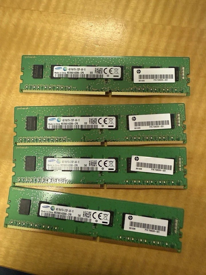 Lote de 6 - 2 SK Hynix 4GB 1Rx8 PC4-2133p - 4 Samsung 4GB 1Rx8 PC4 2133 p Foto 2 de 3
